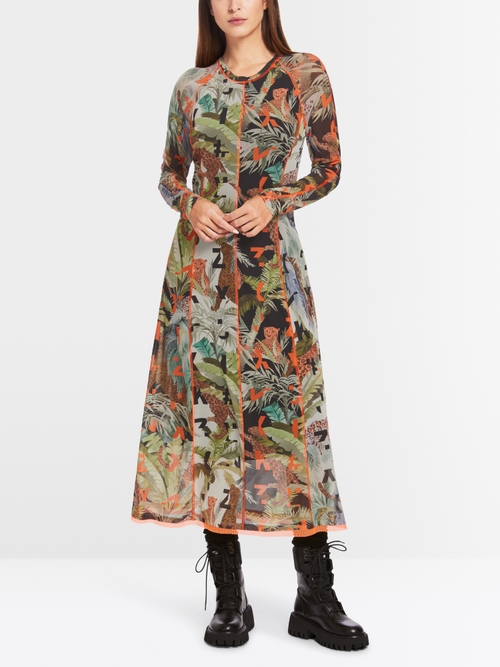 Bedrucktes Midikleid in Jersey-Stretch
