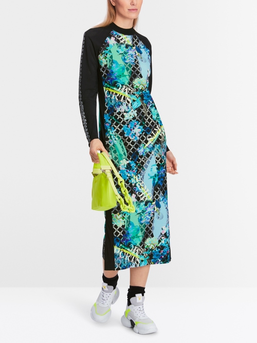 Raglankleid in Materialmix
