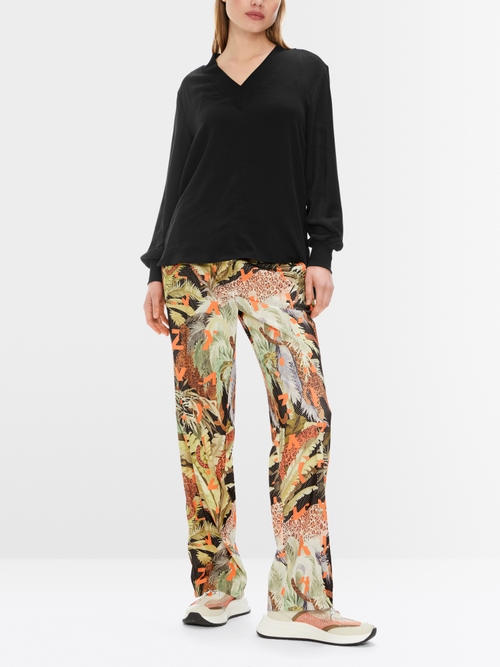Casual blouse in materialenmix