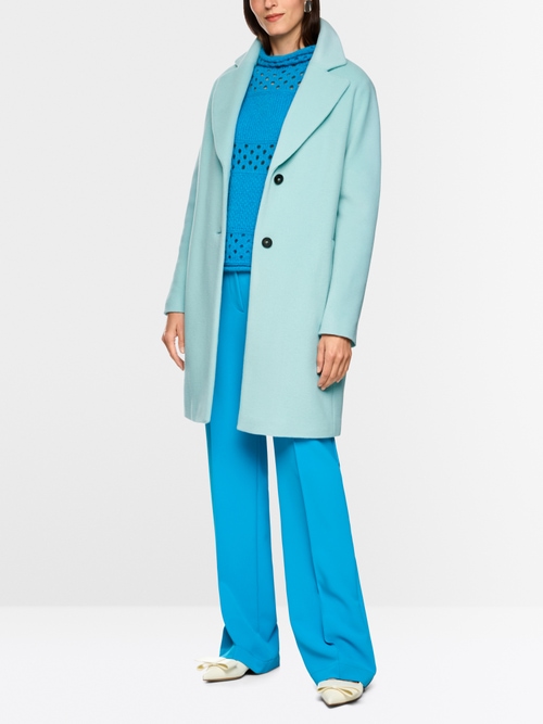 Wide coat in alpaca wool blend