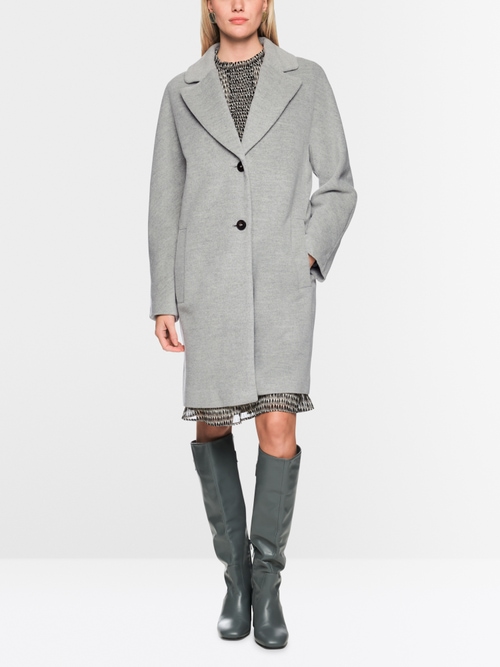 Weiter Mantel aus Alpaka-Woll-Mix