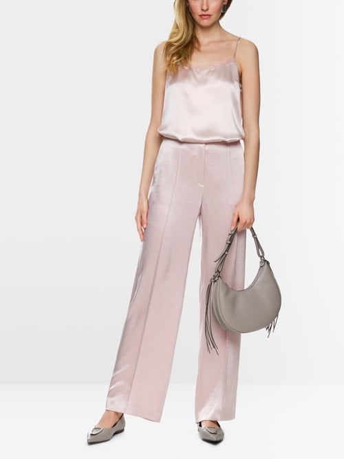 Silk top with lace
