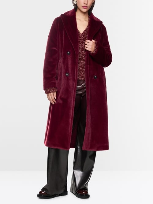 Manteau moelleux à col