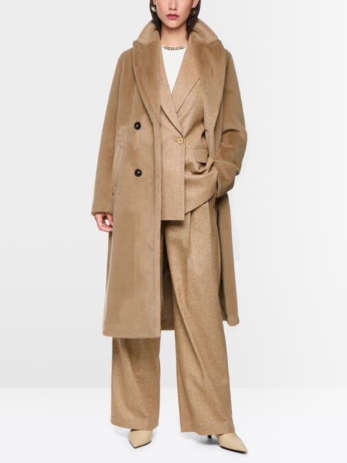Manteau moelleux à col