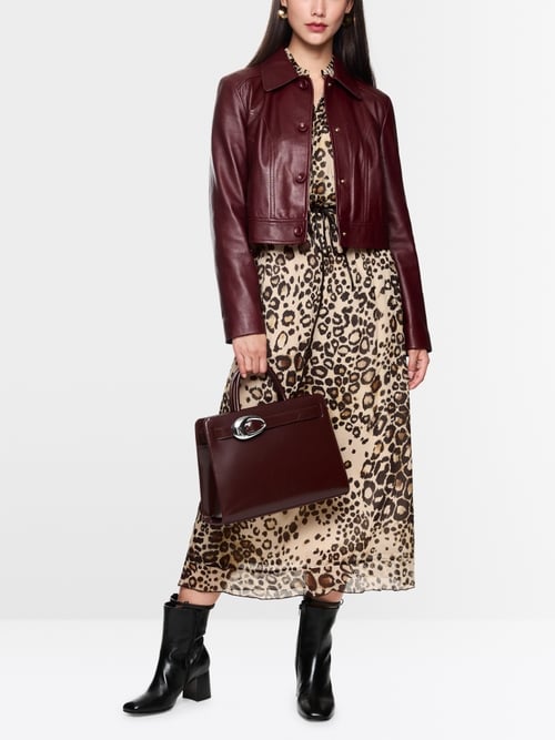 Robe longue à imprimé léopard