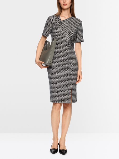 Robe asymétrique en jersey scuba