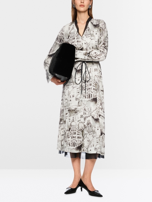 Printed dress in viscose