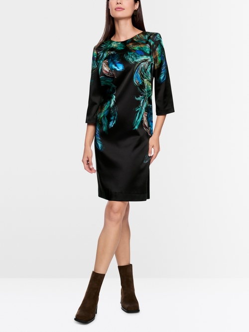 Robe avec imprimé plumes