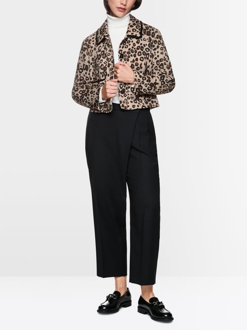 Veste courte imprimé léopard
