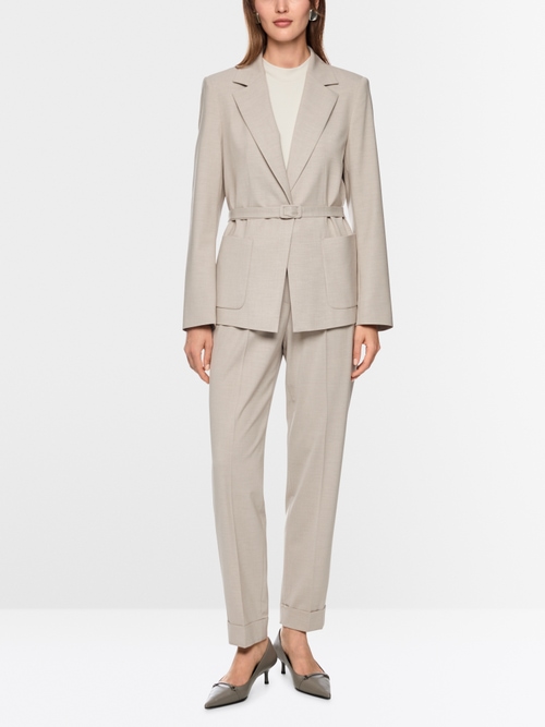 Blazer with tie belt