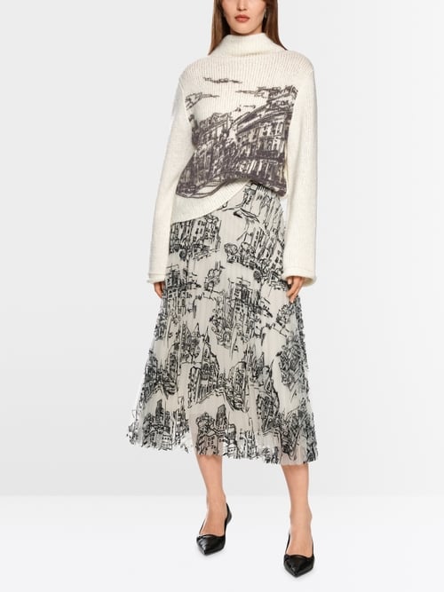 Knitted in Germany jumper with motif