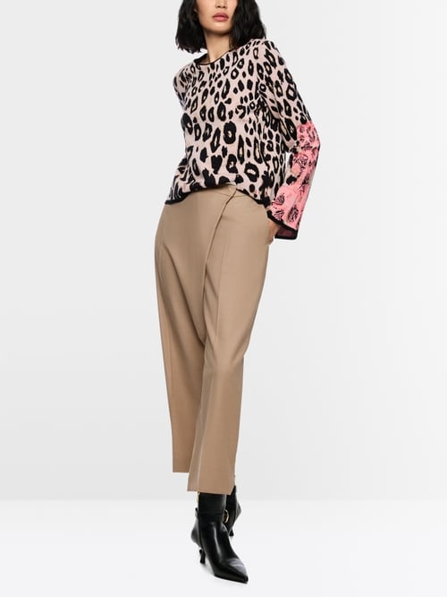 Bloementrui met luipaardprint Knitted in Germany