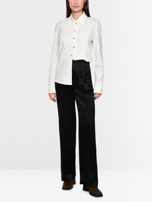 Shirt blouse in stretch cotton