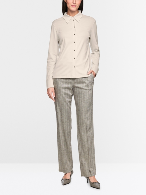 Shirt blouse in stretch cotton