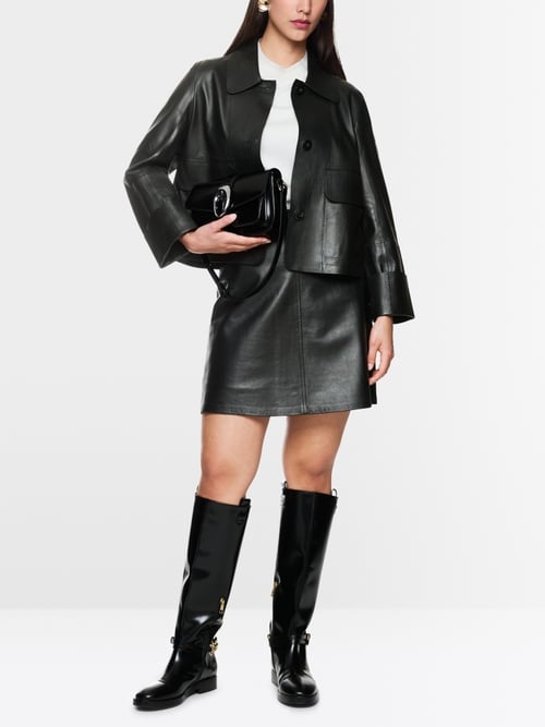 Mini-jupe en cuir