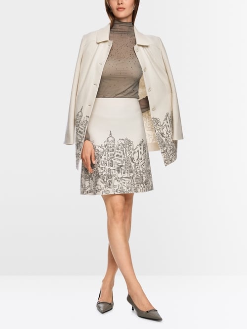 Rok van scheerwol Knitted in Germany