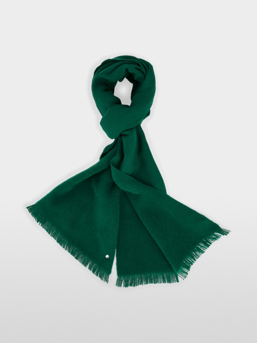 Boiled wool scarf in pure new wool