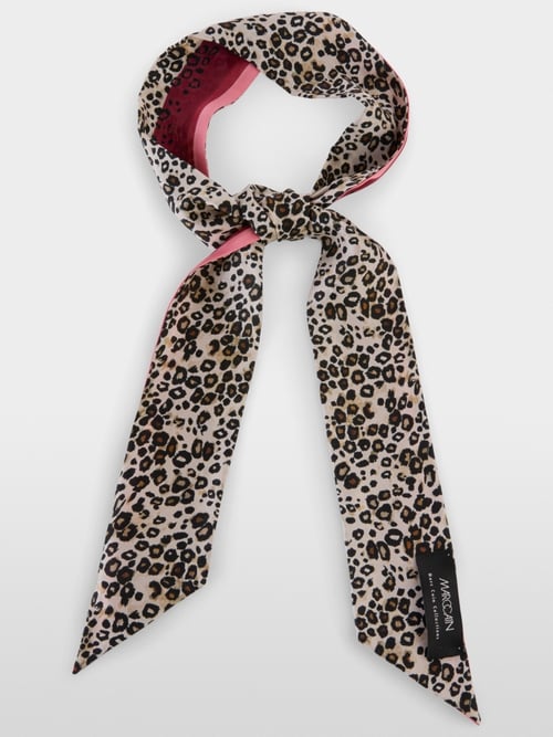 Foulard en soie imprimé léopard