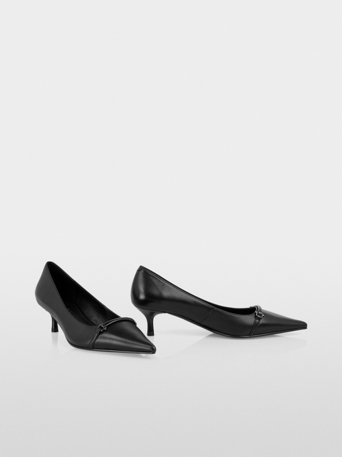 Escarpins à talons bobines élégants avec détail décoratif