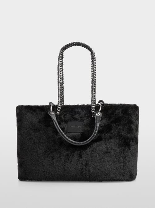 Faux fur shopper