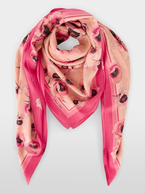 Fijne sjaal met bloemenmotief