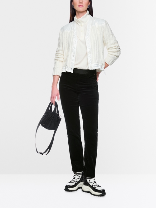 SIENA slim fit velvet pull-on trousers