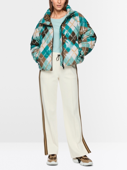 Wattierte Outdoorjacke mit Argyle-Muster