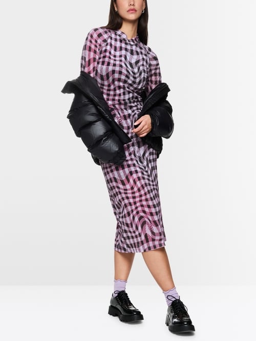 Midi-jurk in netlook