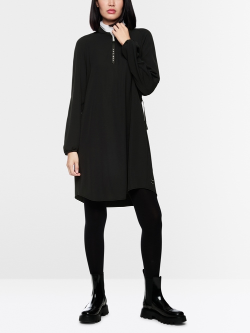 Kleid mit Zipper und Raffdetail