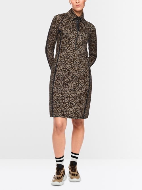 Leo dress in ribbed jersey with zip