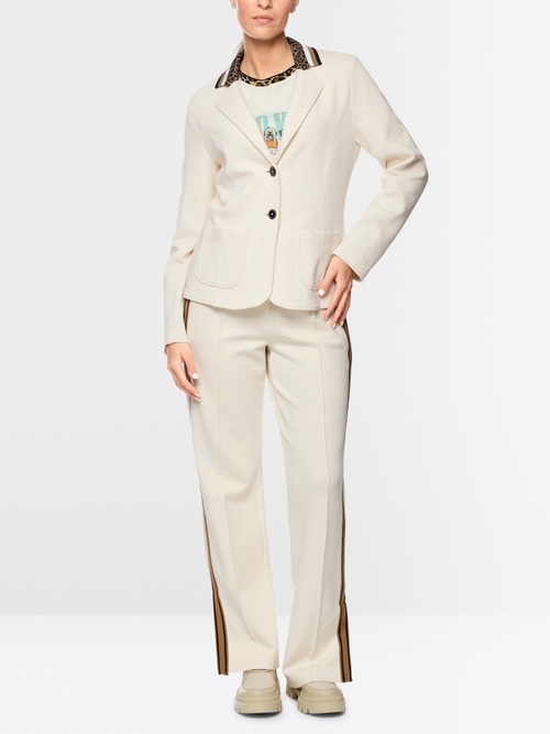 Single-breasted blazer in beaver