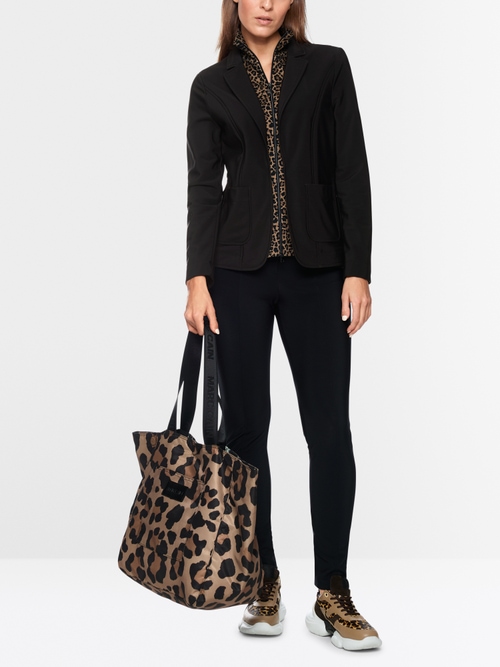 Scuba blazer with faux layering