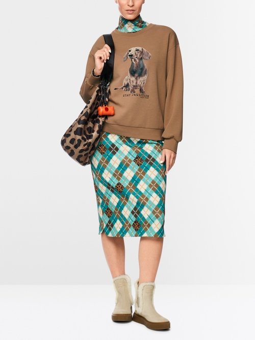 Sweatshirt with dachshund print