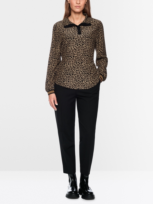Viscose blouse with leopard print