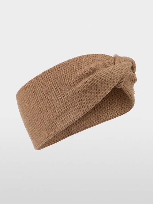 Fine knit headband with twist knot