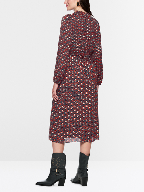 Dress with pattern ‘Rethink Together’