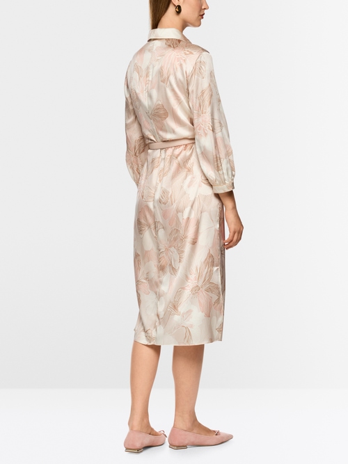 Silk blouse dress with floral print