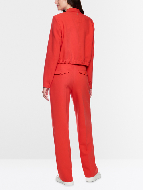 Jacket with stand-up collar and zip