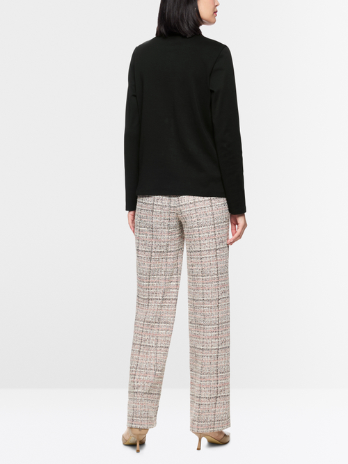 Long-sleeved cotton polo shirt