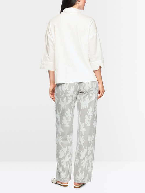 Blouse shirt with floral embroidery