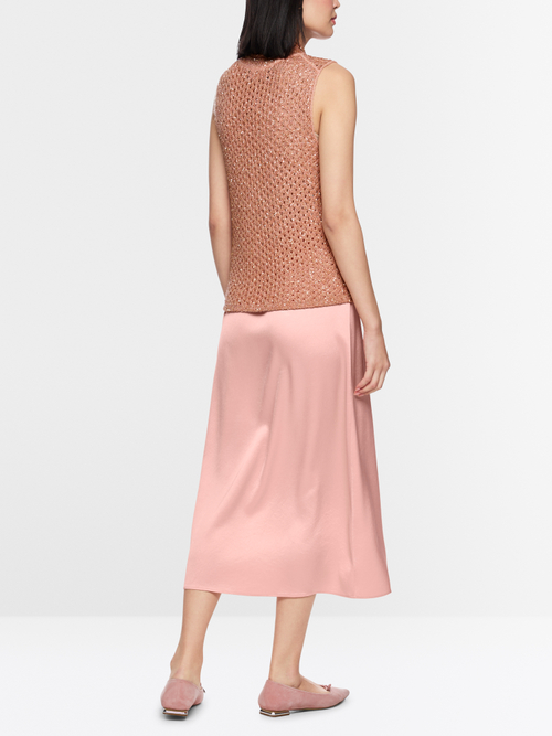 Elegant knit top with eyelet pattern