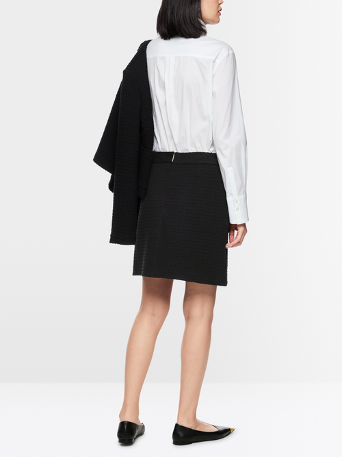 Mini skirt in waffle piqué with pockets