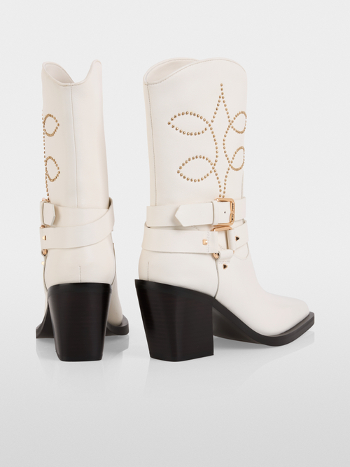 Leather western boots