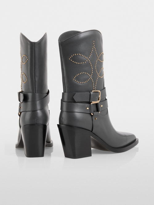 Leather western boots