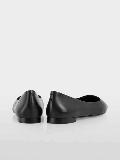Leather ballerina flats