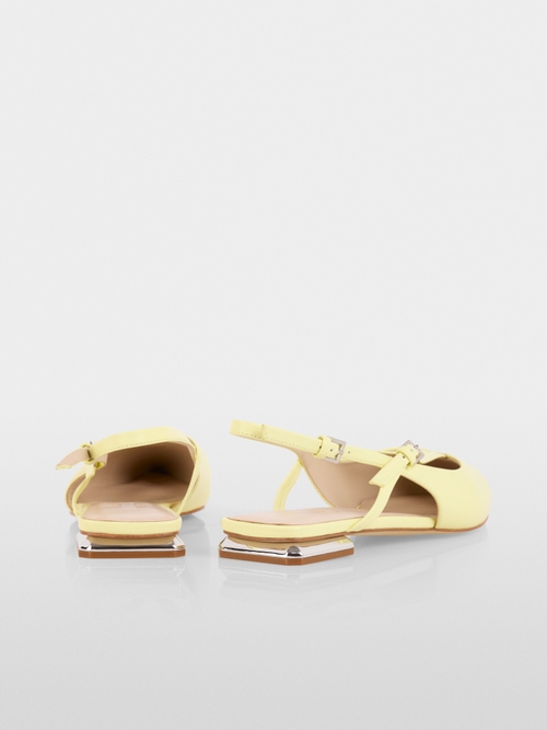Leather strappy ballerina flats