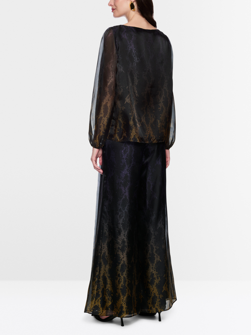 Blouse double épaisseur à imprimé serpent