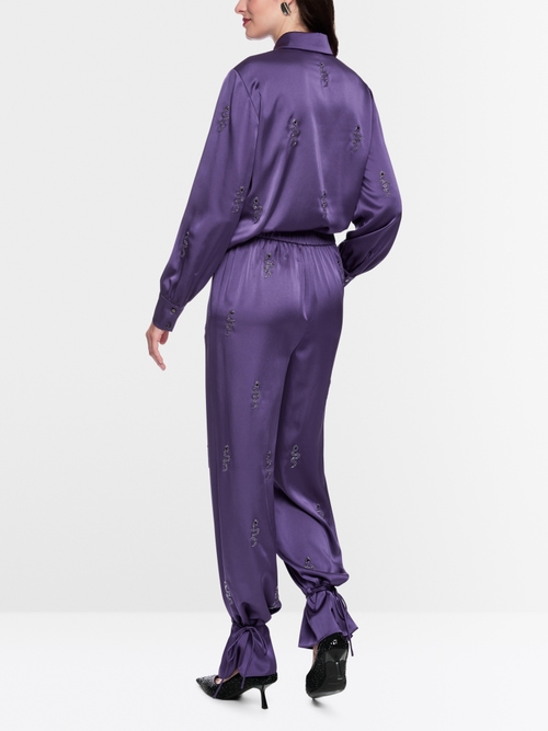 WELKOM snake embellishment trousers