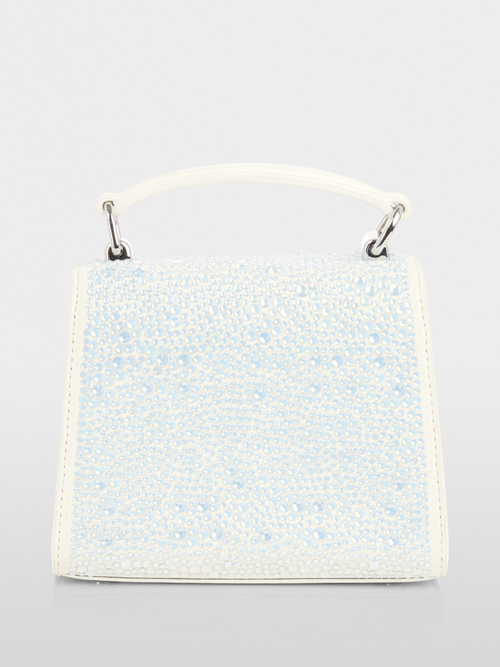 Mini handbag with opal crystals