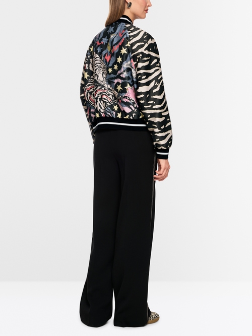 Blouson jacket with comic print